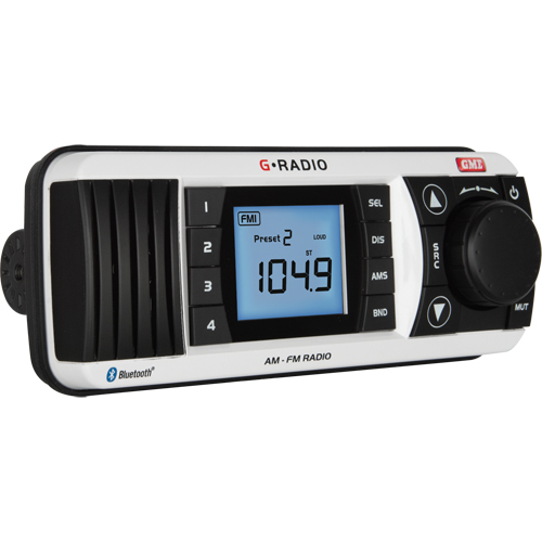 GR300BTW - Bluetooth AM/FM Marine Stereo - White