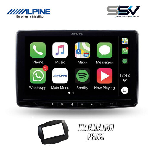 Installed price  ** Alpine ILX-F309E kit designed to suit Jeep Renegade 2015-