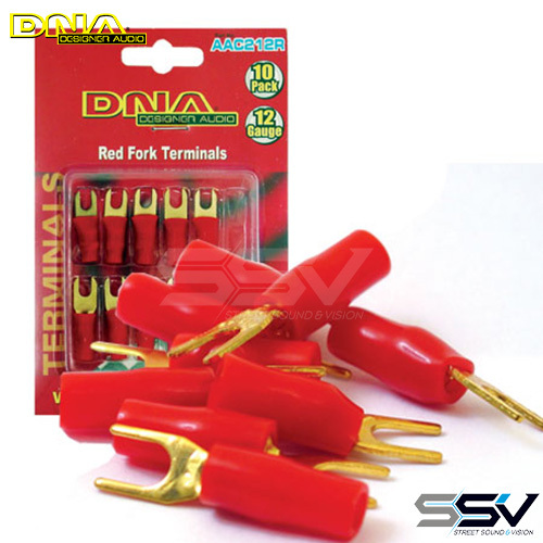 DNA AAC212R 12 Gauge Fork Terminal Red - 10 Pack