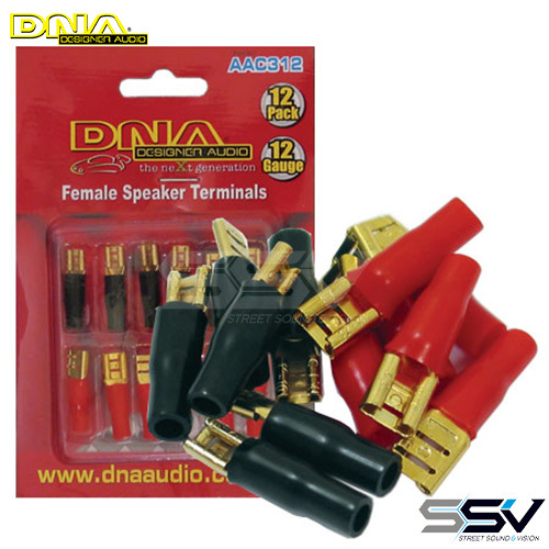 DNA AAC312 12Ga Femal Spkr Terminal 6 Black - 6 Red