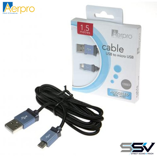 Aerpro ADM2USBA Aluminum micro usb to usb lead