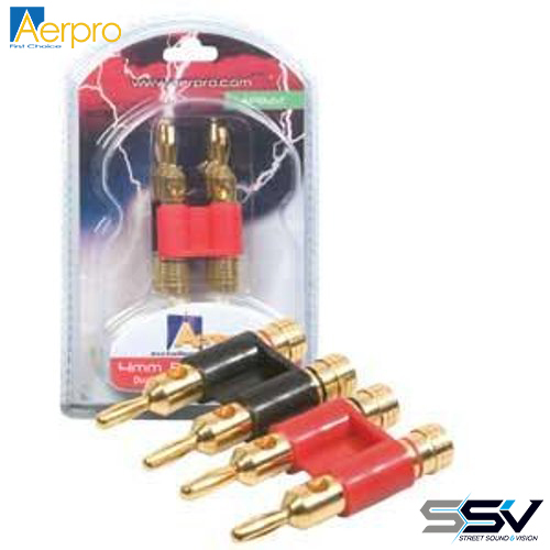 Aerpro AP822 4mm banana plug dual pk2