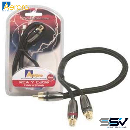 Aerpro APF1M2F 1m/2f 30cm rca y cable coton covered with metal plugs