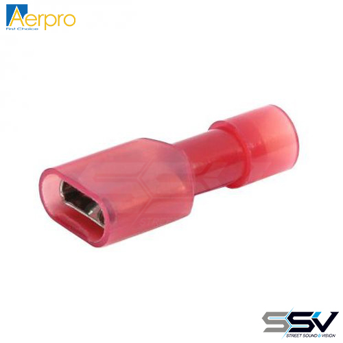 Aerpro APF63R 6.6Mm female spade terminal insulated red - 100pcs