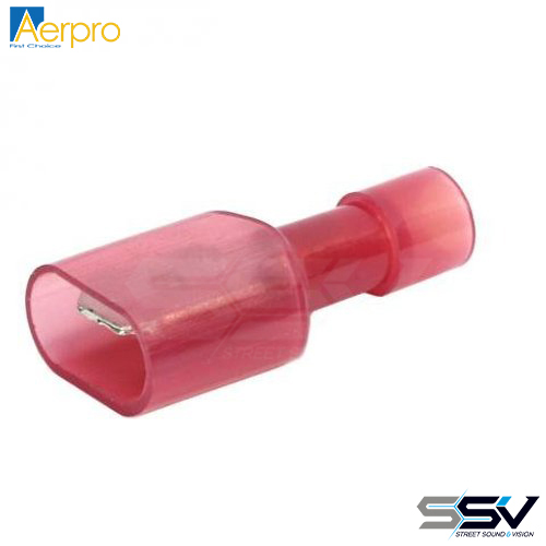 Aerpro APM63R 6.4Mm male spade terminal insulated red - 100pcs