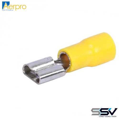 Aerpro APSF63Y 7.4Mm female spade terminal yellow - 100pcs