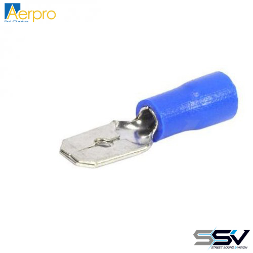 Aerpro APSM63B 6.4Mm male spade terminal blue - 100pcs