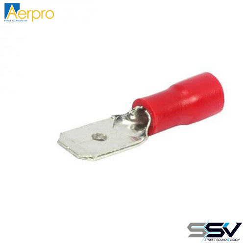 Aerpro APSM63R 6.4Mm male spade terminal red - 100pcs