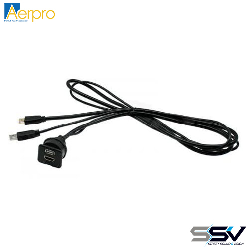 Aerpro APUSBD4 Hdmi usb panel mount ext cable