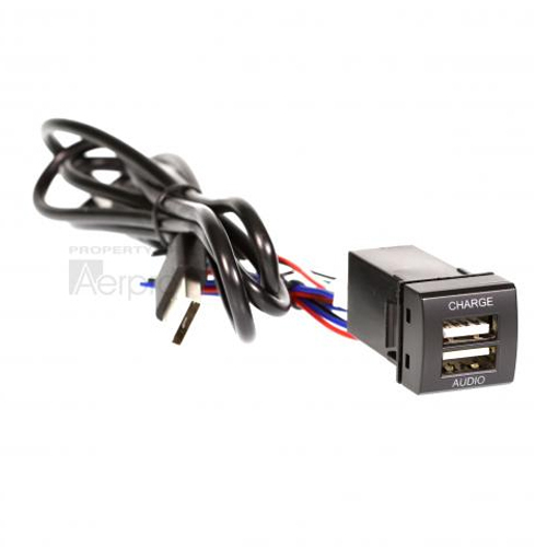 Aerpro APUSBTO5 Dual USB charge & sync to suit Toyota 23mm x 23mm