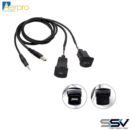 Aerpro APVWUSB3 USB and Aux Retention Adapter to Suit Volkswagen Polo