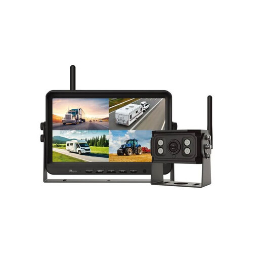 AVK10W1 10" Wireless heavy duty quad view monitor 1080p HD camera kit with dvr