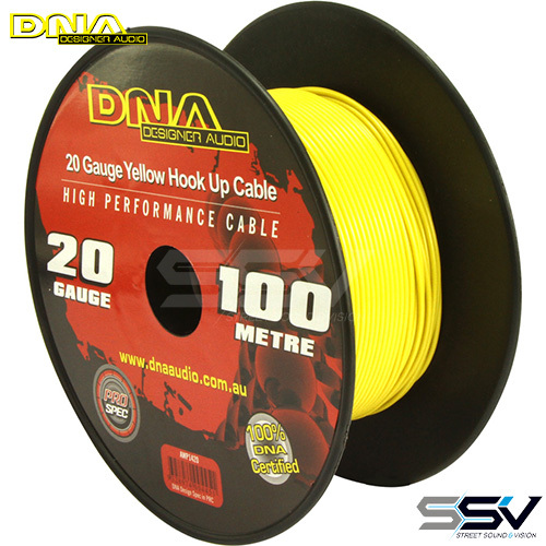 DNA AWP1420 20 Gauge Single Core Cable Yellow 100Mtr