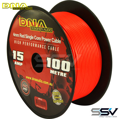 DNA AWP4101 4mm Single Core Cable Red 100 Metres