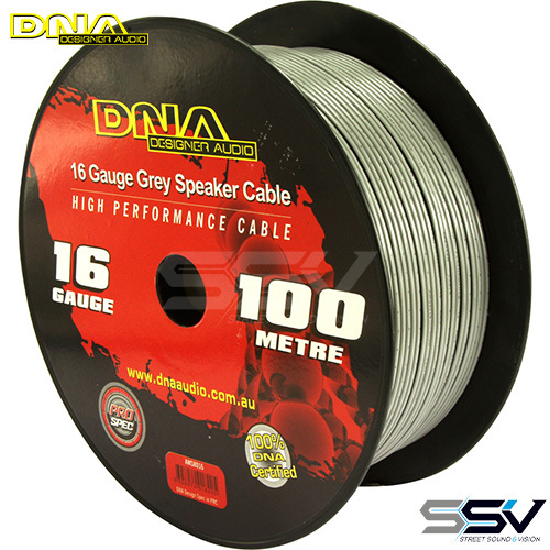 DNA AWS8016 16 Gauge Speaker Cable Grey 100 Metres