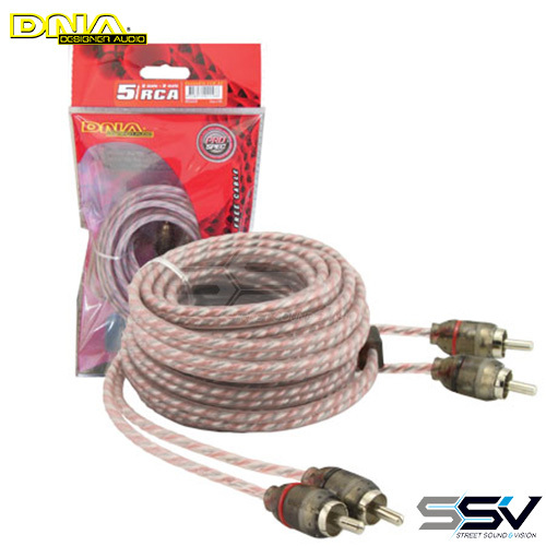 DNA BRCA405R Bulk 5.0 Metre 2 To 2 RCA Cable - Red