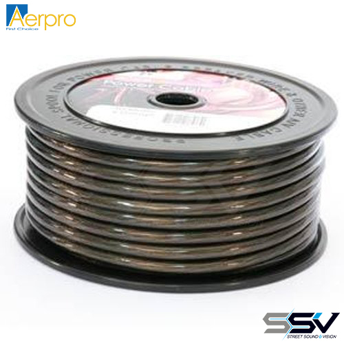 Aerpro BSX430B bassix 4ga 30m cable smoke grey