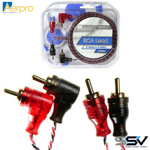 Aerpro BSX6RCA Bassix 6.0m rca lead 2m -2m r/a