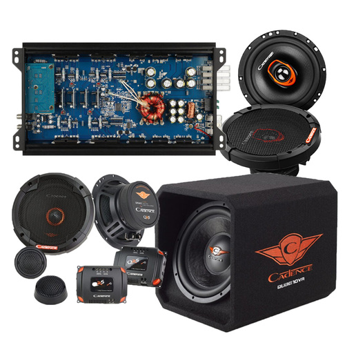 Cadence Front & Rear Speakers, Amplifier and Active Subwoofer Package