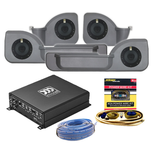 Morel Speakers & Amplifier with Door Pods to suit Toyota Landcruiser 79 Series Dual Cab / 76 Station Wagon