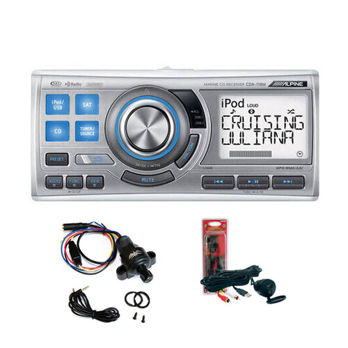 Alpine Marine CDA-118M CD receiver  & BT Receiver