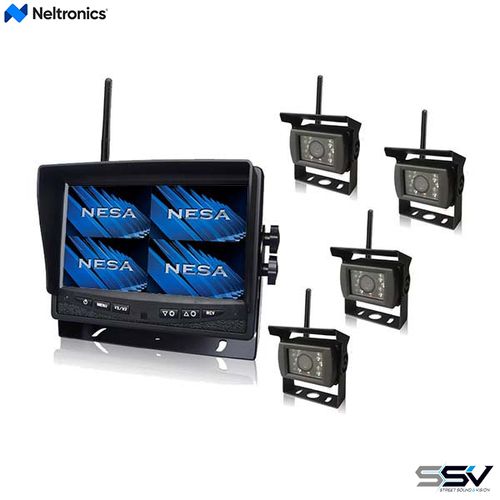 Neltronics CK-700W4HD 2.4GHz Wireless 7 AHD Quad View Monitor with 4x AHD Cameras 