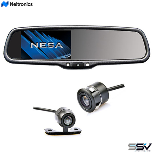 Neltronics CK-CCD-D43LAD Auto-Dimming Mirror & Dual Mount Camera Kit