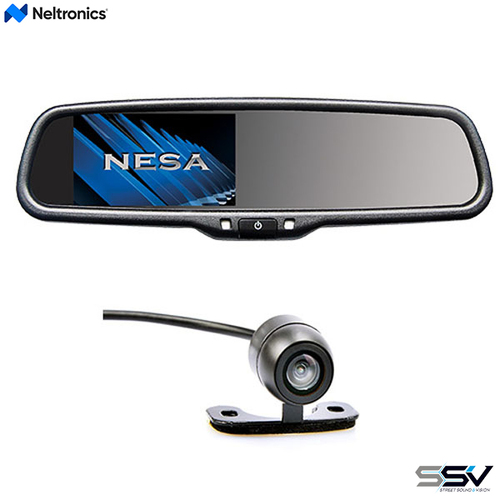 Neltronics CK-CMS-C43LAD Rear View Auto-Dimming Mirror & Camera Kit