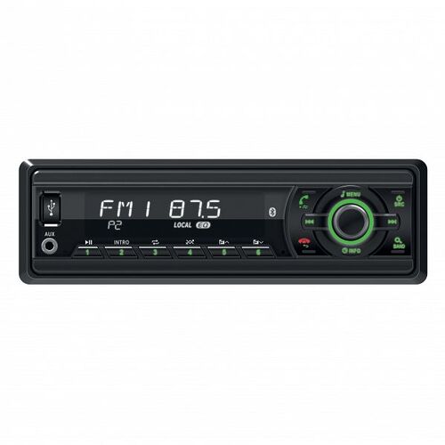 Crystal CR1801 Heavy Duty Single Din Mechless Digital Media Receiver with Bluetooth / USB / AUX