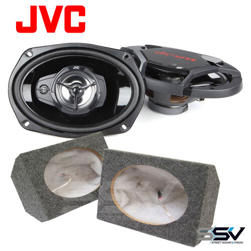 JVC CS-DR6931 6x9" 3-Way Car Coaxial Speakers with 6X9 MDF BOXES (ASC691)