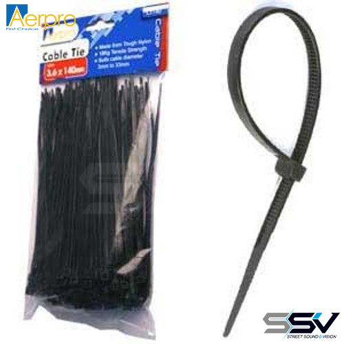 Aerpro CT140 36mmx140mm cable ties pk 125