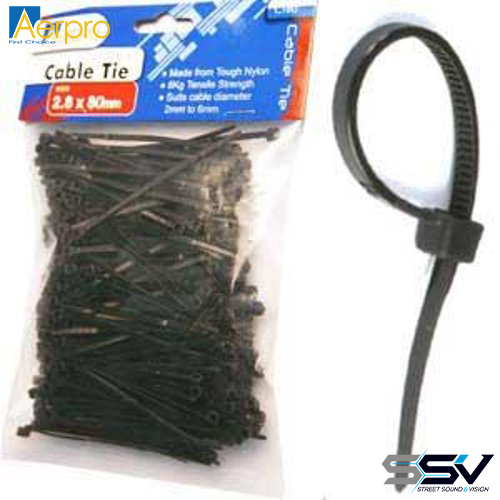 Aerpro CT80 28mmx 80mm cable ties pk 300