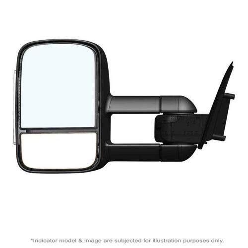 Clearview Towing Mirrors Original, Pair, Power-Fold, Indicators, Electric, Black To Suit Ford Everest 2015-MY21