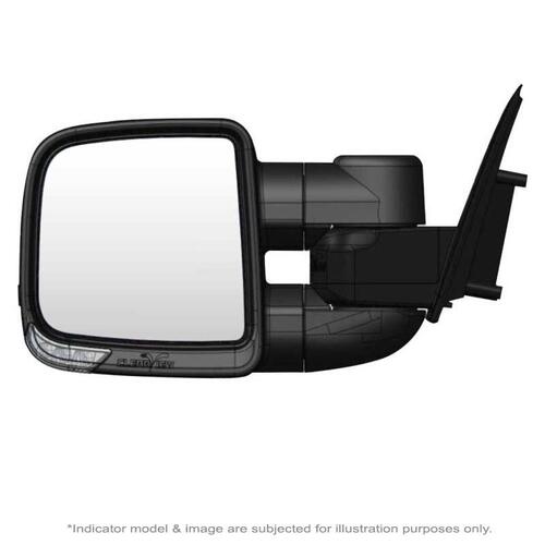 Clearview Towing Mirrors Compact, Pair, Electric, Black To Suit Ford Ranger 2006-2011, Mazda BT-50 2006-2011