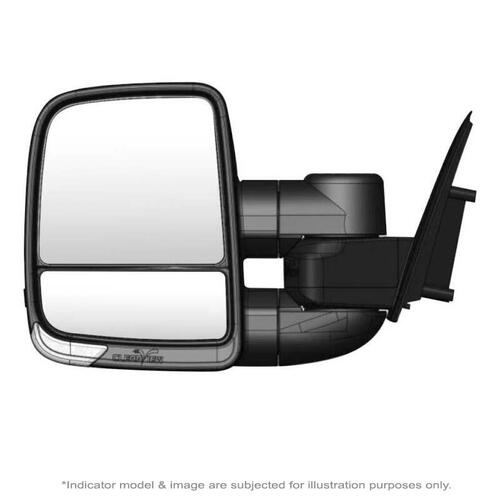 Clearview Towing Mirrors Next Gen, Pair, Power-Fold, Indicators, Electric, Black To Suit Ford Everest 2015-MY21