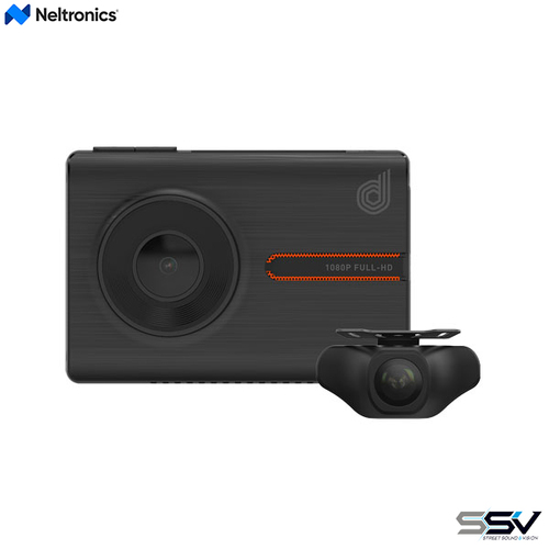 Neltronics DSH-1052 3? OLED Touch Screen 1080p Full HD Dual Camera Dash Cam with GPS & WIFI 