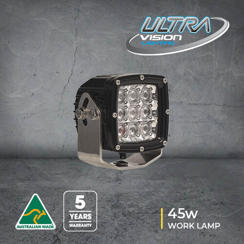 Ultra Vision DVA45LEDWF ATOM 45W LED Work Lamp Beam Type WIDE FLOOD & Colour 5700K