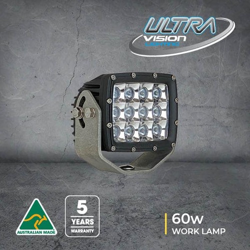 Ultra Vision DVA60LEDWF Atom 60 LED Work Lamp WIDE FLOOD Beam