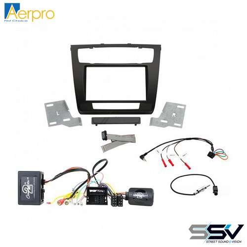 Aerpro FP8228KF Double DIN Black Install Kit to suit BMW 1 Series w/ Auto Climate Control & most25 Amplified System