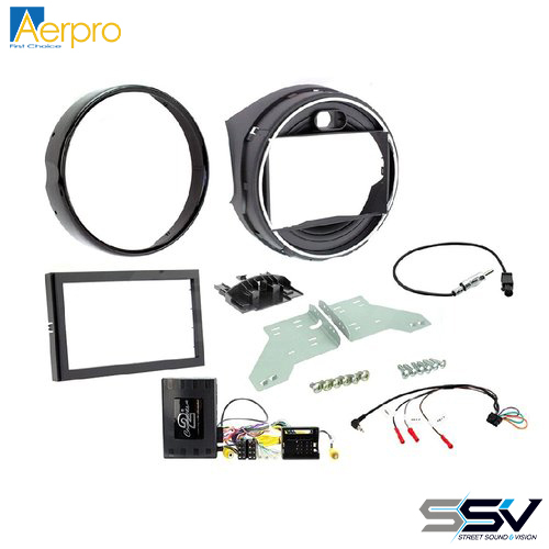 Aerpro FP8250KC Double DIN Install Kit To Suit Mini Cooper 2014- F55 F56 Gloss Black