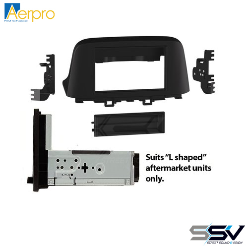 Aerpro FP8460 Double DIN Fascia Kit To Suit Hyundai Kona 2017- Black