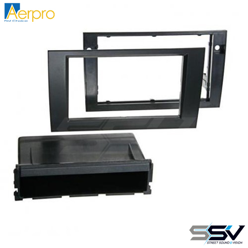 Aerpro FP9102 Audi A4 Single DIN and Pocket 02 on black Audi A4 2001-2008 B6 B7