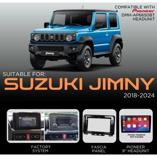 Pioneer Head Unit Replacement kit to suit SUZUKI Jimny 2018-2024