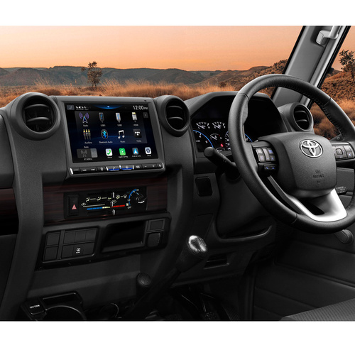 Alpine i905-LC70-24 Multimedia Headunit replacement solution to suit LandCruiser 70 Series MY24 Onwards