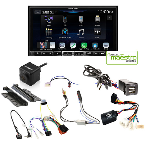 Alpine iLX-507Ai Kit To Suit Toyota Land Cruiser 70 Series Facelift 2.8L & 4.5L 9/2023+ Head Unit & Reverse Camera