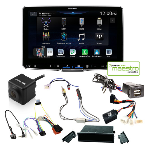 Alpine iLX-F509Ai Kit To Suit Toyota Land Cruiser 70 Series Facelift 2.8L & 4.5L 9/2023+ Head Unit & Reverse Camera