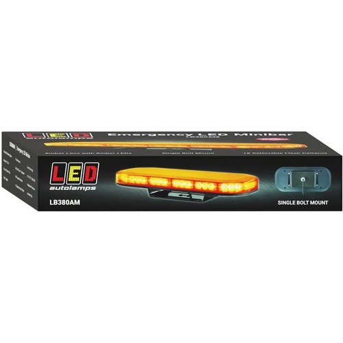 LED Autolamps LB380AM Amb LED Minibar 1224V Amber Lens