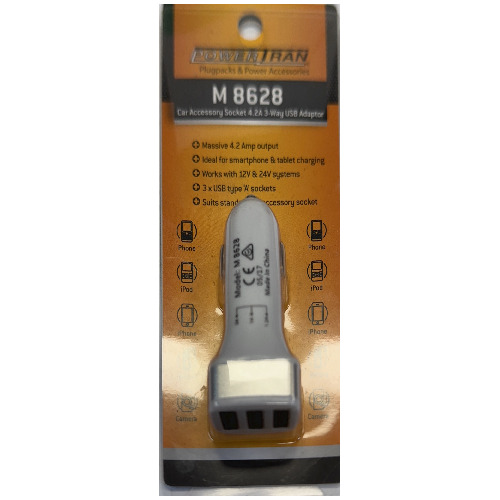 Power Tran M8628 3-Way USB Adaptor