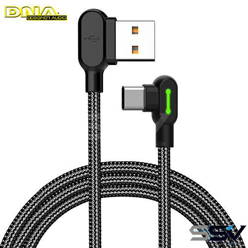 DNA MCA5283 Right Angle Type-C to USB Nylon Lead 3M