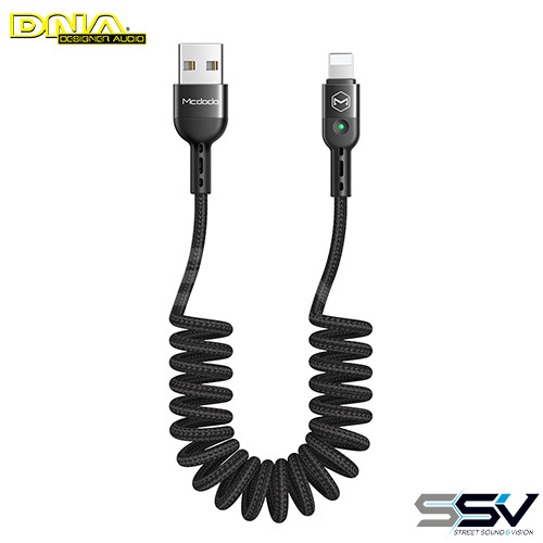 DNA MCA6410 Coiled Lightning to USB Lead - 1.8m